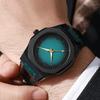 Mens Quartz Watch With Toad Pattern Leather Strap For Business Casual And Gift Use