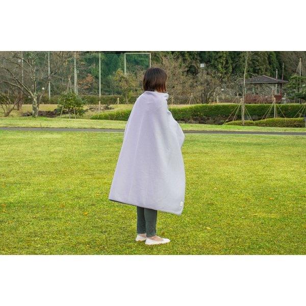 Captain Stag Captain Stag Ut 1023 [april Fleece Blanket 140 X 110cm Bloom Purple Gray]