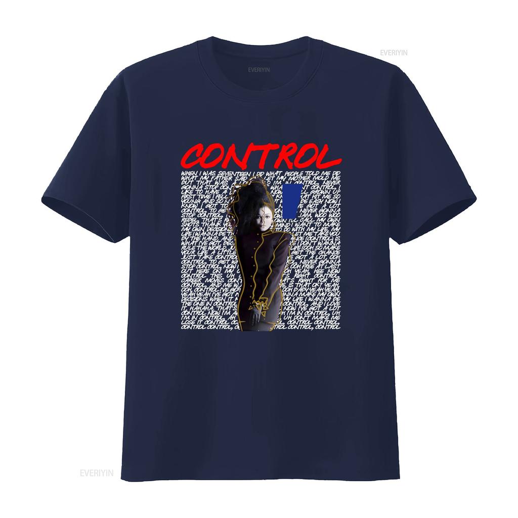 Janet Jackson Control Lyric Porträt T-Shirt vintage gewaschen lässig vielseitig bequem dehnbar Designer-Kleidung Streetwear