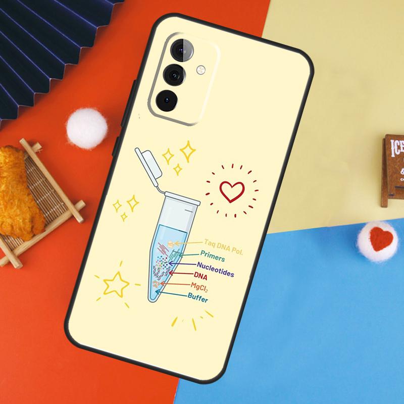 Retro DNA Science Illustration Case For Samsung Galaxy A54 A34 A14 A55 A35 A33 A53 A13 A23 A17 A06 A16 A56 A36 A52 A32 A15
