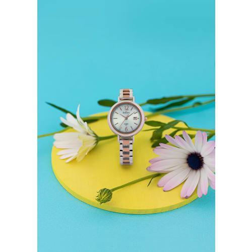 Casio Sheen Radio Controlled Solar Watch, Titanium Series SHW-5400DSG-7AJF, Women's