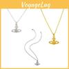 Luxurious And Exclusive Copper Saturn Necklace For Ladies Vivienne Sparkling Diamonds Chic And Cool Lock Collarbone Chain