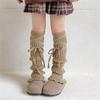Sock Sleeves Fashionable Tie Bowknot Girls Stackable Socks Comfortable Leg Cover for Daily Wear and Parties