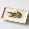 aito Seisakusho Rectangular Serving 21 x 13 Mino Dishwasher and Microwave Made in 517306 "Natural Color" Plate, Plate, Approx. cm, Ivory/White, Ware,