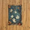 Spooky & Funny Pumpkin Vintage Metal Tin Sign - Durable, Bend-Resistant Wall Art for Halloween Decor, Gardens, Studios - 8x12 In