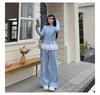Damen Koreanische Karohose mit hohem Bund - Frühling/Sommer 2025, Vielseitiger Weitbein-Stil