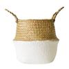 Rattan Baskets Foldable Weaved Storage Baskets With Handle Sundries Laundry Storage Containers Home Decoration Accessories