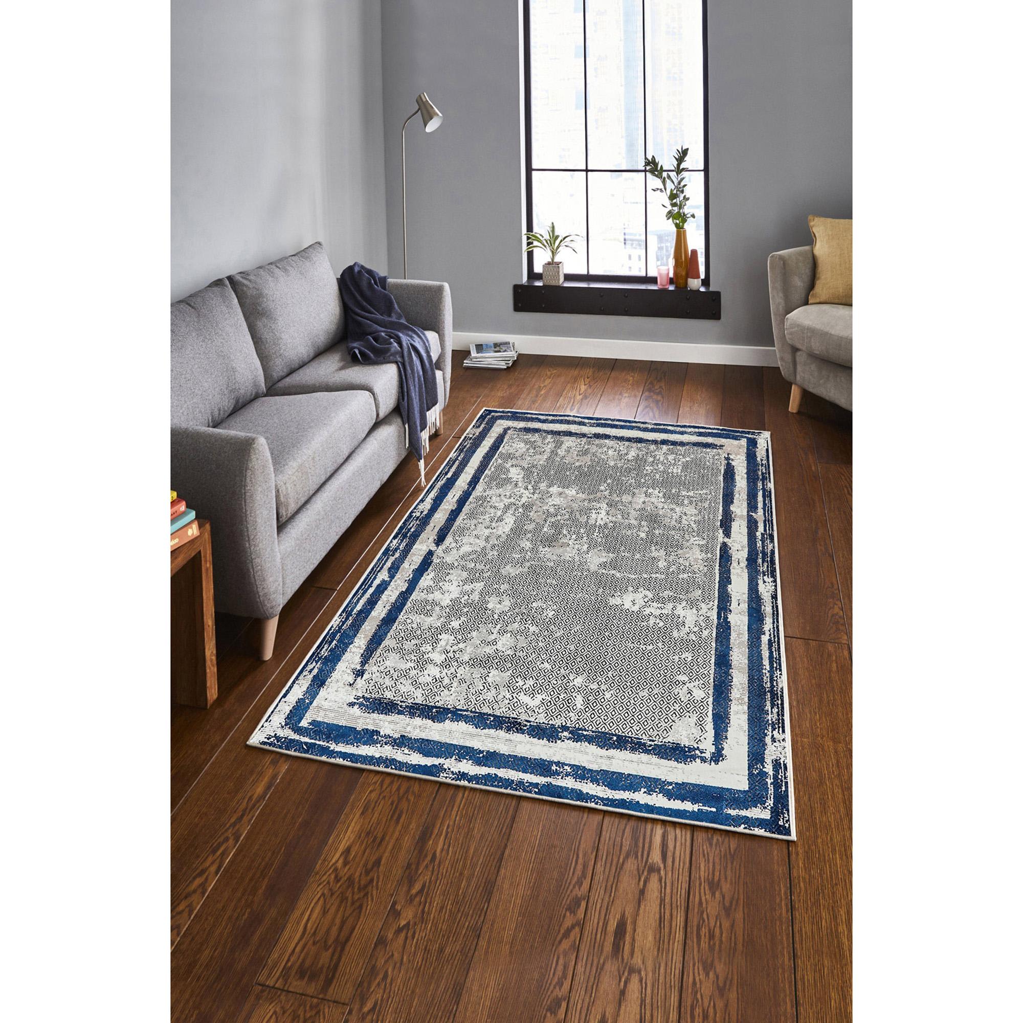 

Декоративный нескользящий базовый бордюр Винтажный узорчатый ковер для гостиной Специальный дизайн, тонкий, моющийся ковер 40 x 60 cm серый