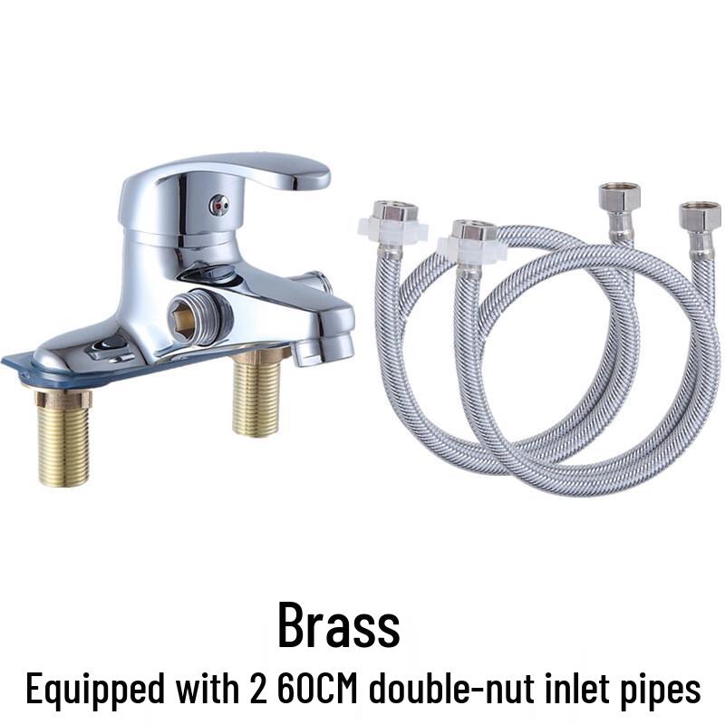 HUANGCHAO Single Handle Brass Basin Faucet with Hand Shower