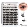 Individual Lashes Cluster C Curl Mix Lash Clusters 3D Wispy DIY Eyelash Extension 0.1mm Super Thin Band Resuable Natural Lashes