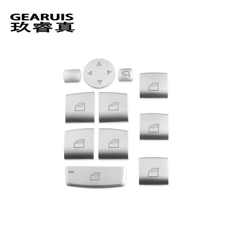 

Автомобильный Стайлинг, дверные подлокотники, накладки на панели, наклейки для BMW 5 6 серии F10 F18 F07 5gt, кнопки подъема оконного стекла, авто серебряный