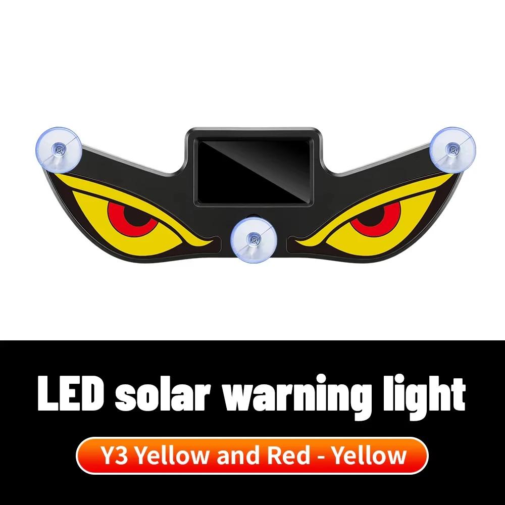 Solární auto světla ďábelské oči Dynamická LED světla pro auto Blikající pohybující se oči Světla do auta Ambientní lampa Dekorace Nevyžaduje zapojení