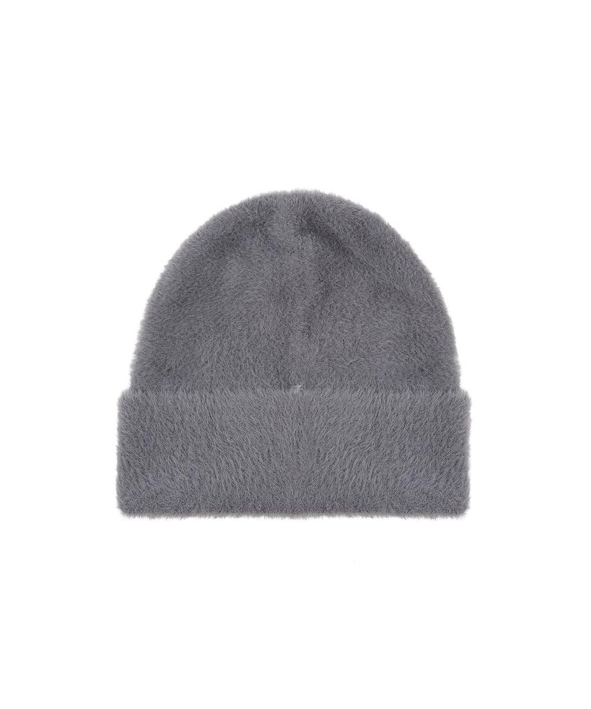 Bajal Va Square Jacquard Angora Beanie Grey
