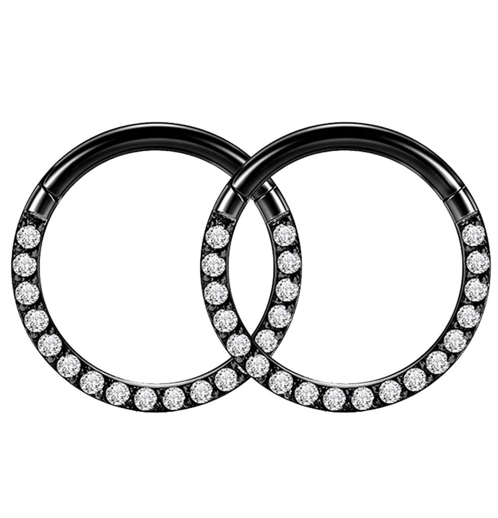 Neuer Stahl Septum Piercing Nasenring 8-10mm Opal Scharnier Segment Clicker Ohrknorpel Ohrringe Helix Lippenpiercing Körperschmuck