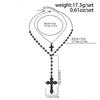 Ingemark 2Pcs/Set Creative Jesus Cross Pendant Choker Necklace for Women Goth Black Crystal Chain Halloween Neck Jewelry Gift