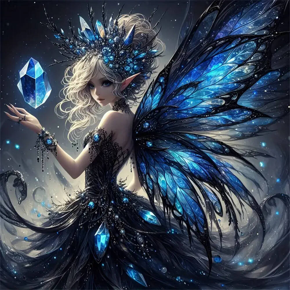 

Набор для алмазной вышивки Портрет женщины-духа Полная круглая алмазная мозаика Украшение для дома Современный Round 30x30cm