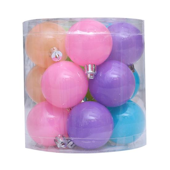 Christmas Ball Ornaments Colored Xmas Tree Hanging Balls Shatterproof Plastic Baubles for Holiday Party Decoration