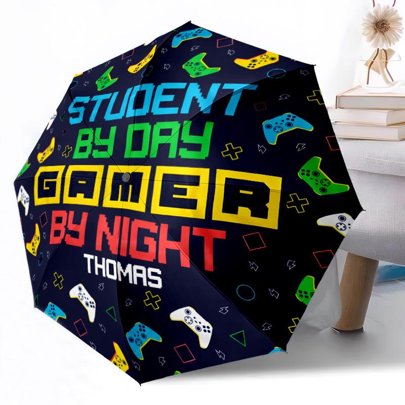 Gaming Player Zone Outdoor Automatic Umbrella Retractable Design with 8-Rib Durability Lightweight Perfect Gift for Friends Family