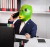 [ShuaWdk] Funny Green Fish Head Mask for Halloween, Funny Merman Mask, Animal Mask, Headgear, Disguise, Monster, Cosplay, Realistic Rubber Green Head