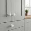 2pcs/bag Round Shape Ceramic Cabinet Pulls Simple Design Furniture Hardware Drawer Knobs  Drawers