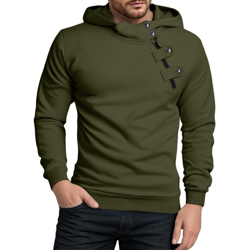 Men's Fleece Hoodie Casual Long Sleeve 1/4 Zipper Pullover Sweatshirts