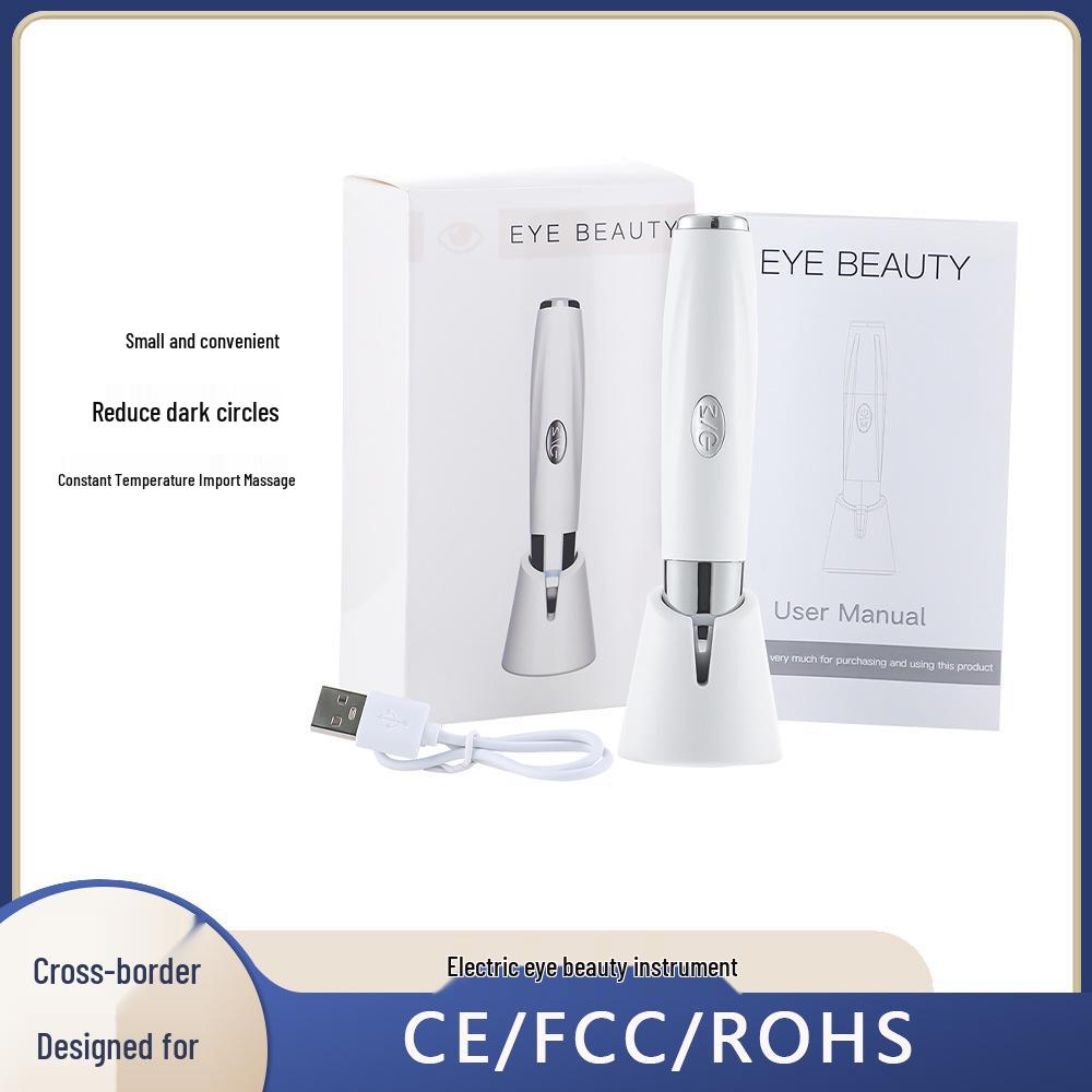Electric Heated Eye Massager with Microcurrent – Reduces Eye Lines, Enhances Eye Cream Absorption, and Provides Disinfection