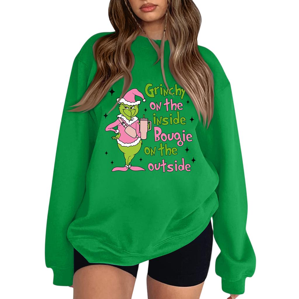 Crewneck Sweatshirt For Women Fall Graphic Sweatshirts Vacation Long Sleeve Drop Shoulder Pullover