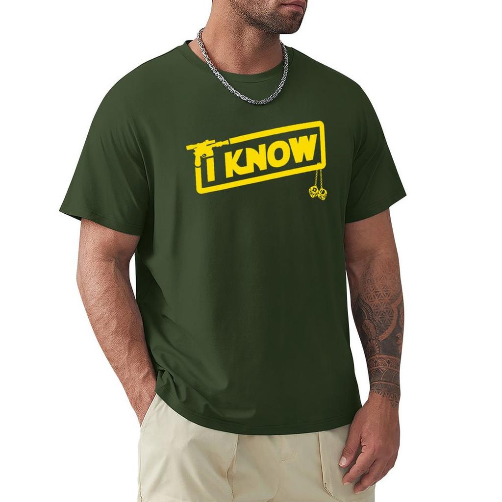 I Know T-Shirt Vintage T Shirts Graphic Tee Shirt Sweat Blanks Heavyweight T Shirts For Men