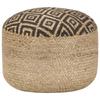 Day and Night - Day and Night Handmade Pouf Black 45x30 Cm Jute