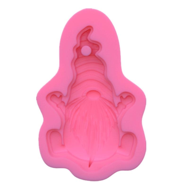 DIY Santa Claus Little Dwarf Silicone Epoxy Mold DIY Keychain Pendant Jewelry Crafting Mould for Christmas Love Gift