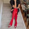 Women's Tights Slim Stockings Pantyhose Super Elastic Large Size Leggings Red Women's Sexy Tights Spring Autumn Winter