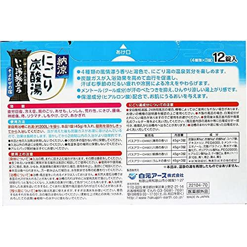 Hakugen Earth Iiyu Tabidachi Cool Cloudy Carbonated Water Soyokaze No Yado Bath Salts 45g [Quasi-drug] (x 12)