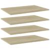 Library Panel - vidaXL - 4pcs - Sonoma Oak - 60x40x1.5cm - Particleboard