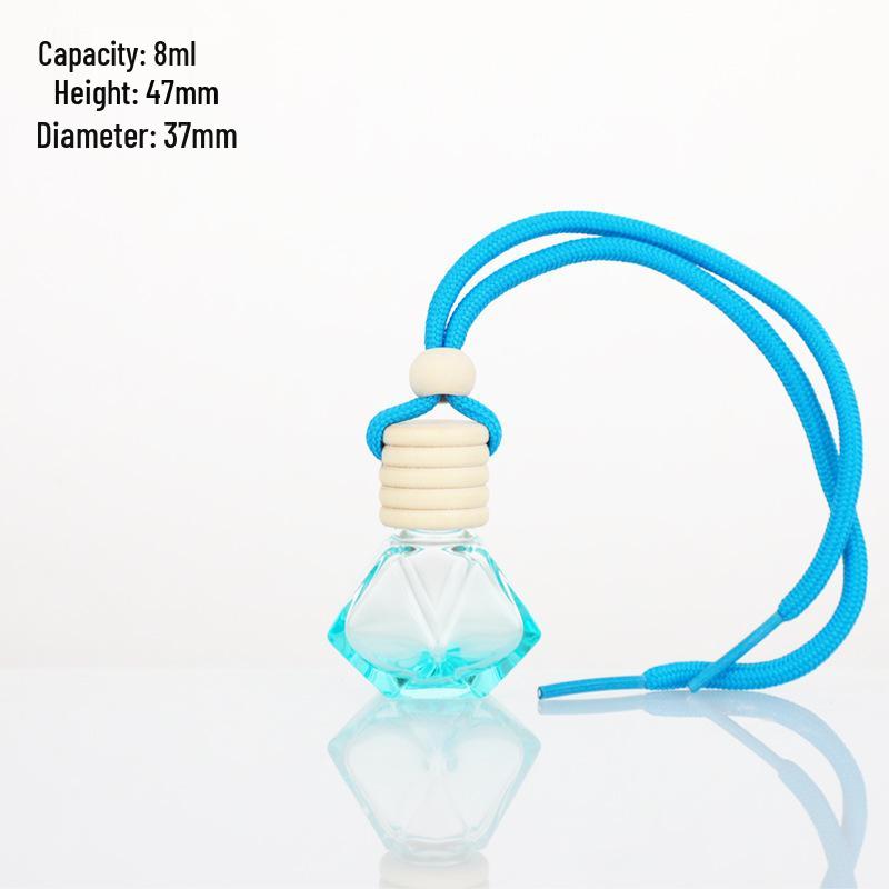 Colored Rhombus Car Aroma Diffuser Bottle with Wooden Lid