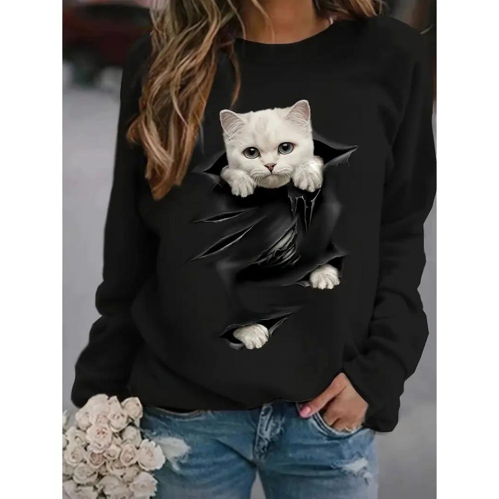 Женский топ с длинным рукавом и круглым вырезом XS