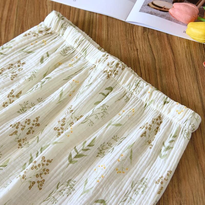 Baumwollpyjama Damen Bedruckt Revers Langarm Nachtwäsche Set Herbst Winter Hausbekleidung Kleidung Pyjama Pour Femme Nachtanzug