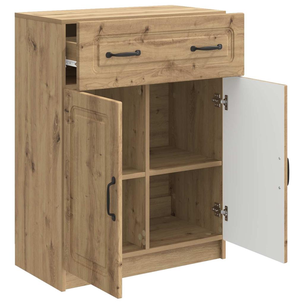 Artisan Oak Sideboard 66 X 34.5 X 87 Cm Engineered Wood