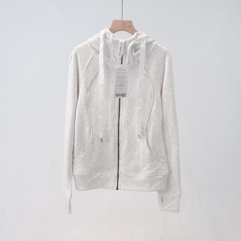 Dámská mikina s kapucí na jógu Slim Fit Plus Velvet pro podzim a zimu