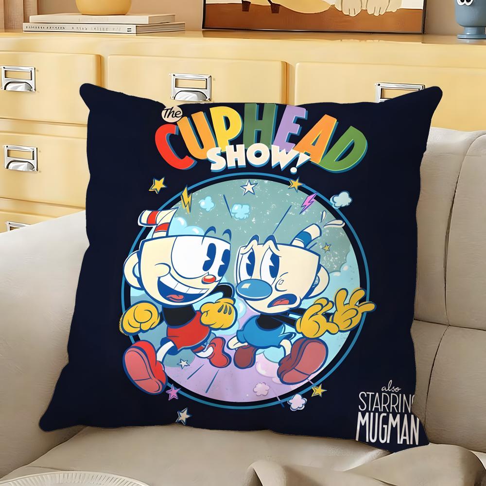

Cartoon CCuphead Cushion Cover Soft Durable Reversible Pillow Cover Home Car MultiScene Daily Comfort Pillowcase 30X30cm