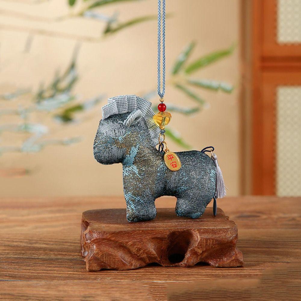 Refillable Zodiac Horse Sachet Brocade Bag Horse Hanging Decoration High-end Pony Car Pendant  Gift
