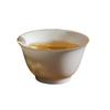 White Porcelain Tea Tasting Cup Set - Simple Kung Fu Style for Household and Guest Reception