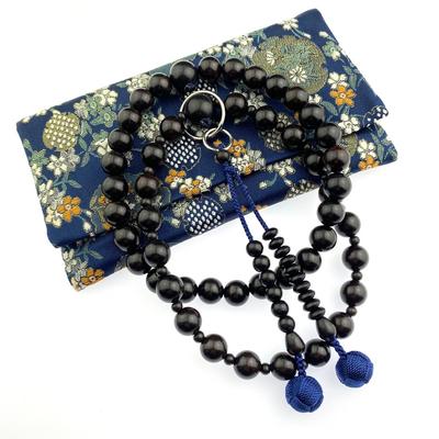 WONDERFUL LOTUS Mala Beads for Jodo Sect Prayer Silver Thirty Thousand Jodo Buddhist Prayer Prayer Stylish Buddhist Head Gift Blue