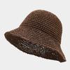 New Korean Version Women Straw Hat Summer Breathable Sun Shade Straw Hat Seaside Vacation Foldable Sun Protection Fisherman Caps
