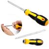 Compact Magnetic Screwdriver with Slotted SL6 and Cross PH2 Drive Types for Repair and Assembly Work with Easy Grip Handle