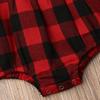 Neu Infant Kinder Baby Mädchen Plaid Kleidung Weihnachts Romper Overall