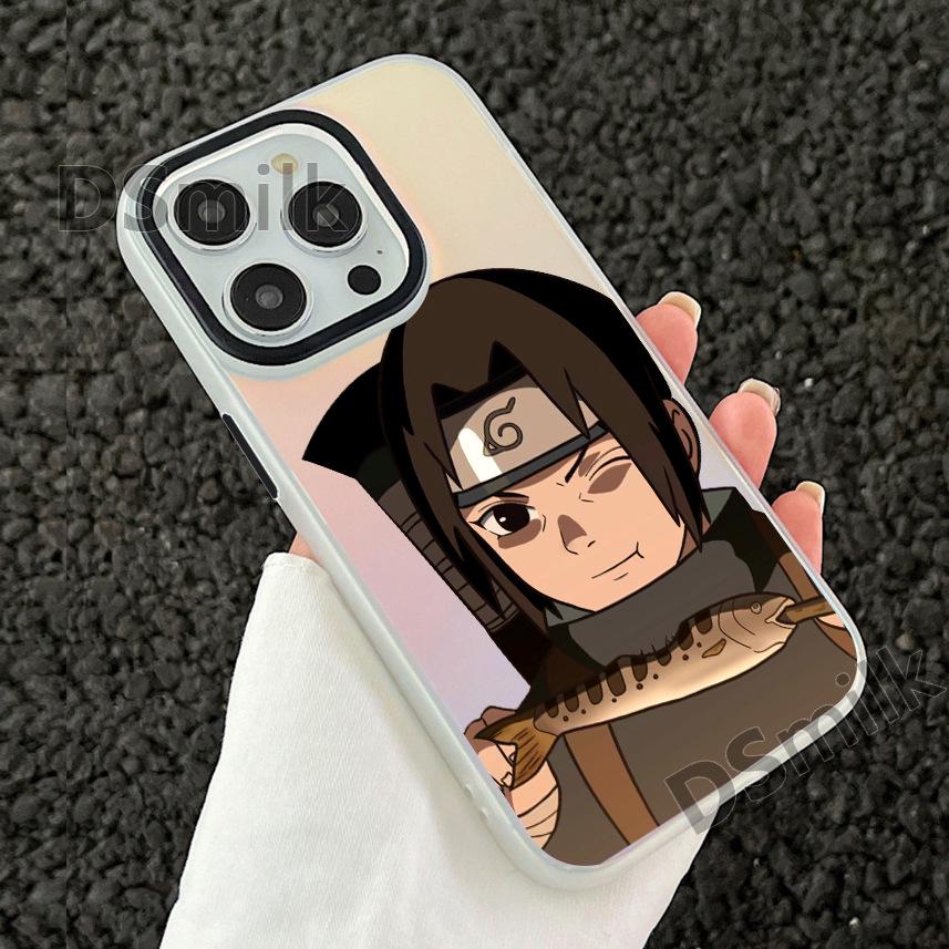 Husa Itachi Naruto iPhone 15 Pro 14/13 Aurora White 12 Apple 11XsMax XR.