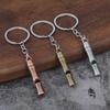 Whistle Keychain Metal High Decibel Stereoscopic Portable Single Tube Pendant Key Ring Small Gift