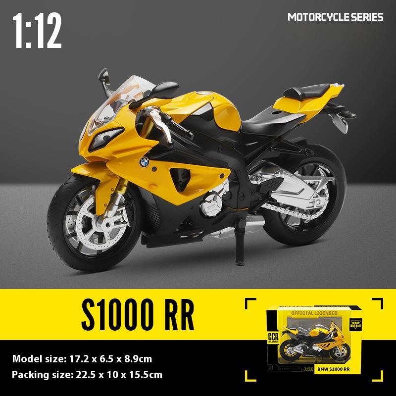 CCA 1:12 S1000RR Alloy Motorcycle Model, Model Collection Ornaments, Simulated Children s Toys, Boys  Birthday Gifts жёлтый