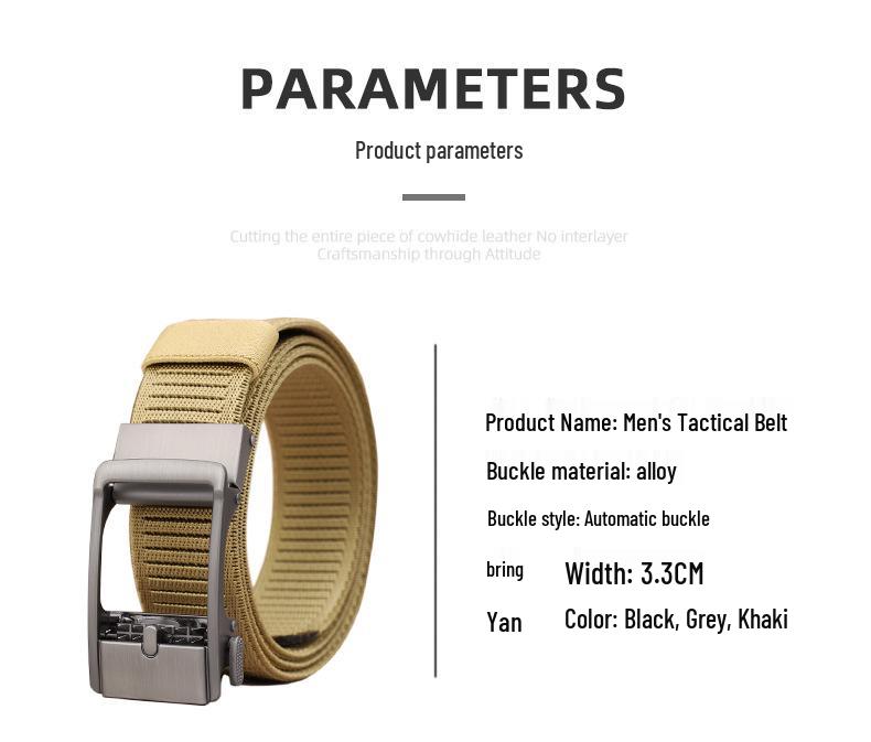 Men's Tactical Nylon Belt with High-Quality Alloy Buckle