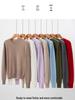 100% Pure Cashmere Women's Pullover: Round Neck, Loose, Slim-Fit, Soft Sweater for Autumn/Winter